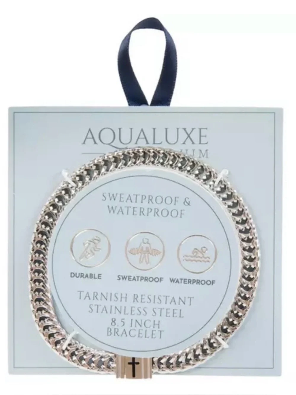 Cross Stainless Steel Snake Chain Waterproof Magnetic Waterproof Bracelet
